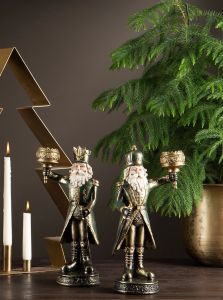 Grønne Nøtteknekker Lysestaker  - 2 Pk