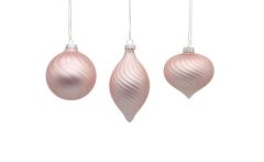 Matte Rosa Julekuler - 3Pk