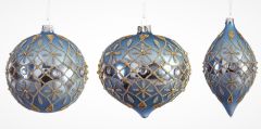 Lysblå Glasskuler - 3pk