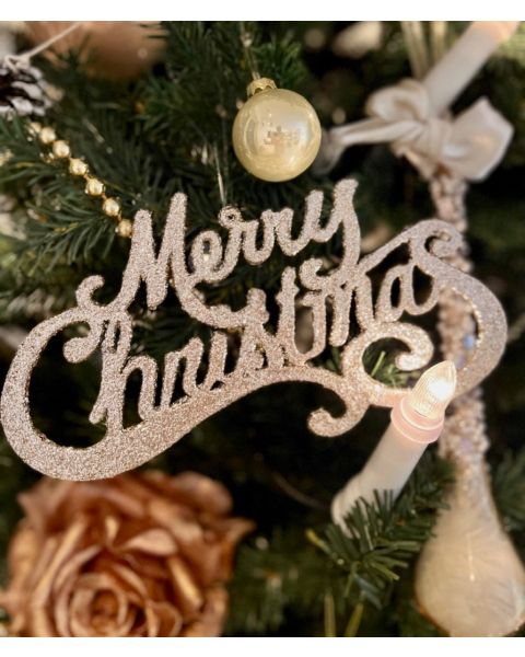 Merry Christmas Med Champange Glitter 