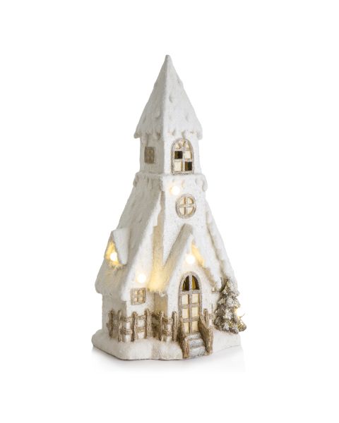 Stort Flott Julekirke - Høyde 62cm