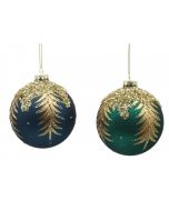 Store Peacock Glasskuler - 2Pk