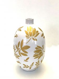 Lekker Hvit&Gull Vase