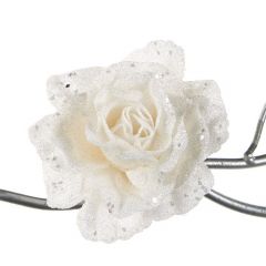  Vakker Hvit Rose Med Klips